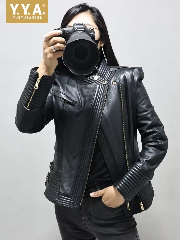 Riding Jacket Leather - Giacca da Donna in Vera Pelle