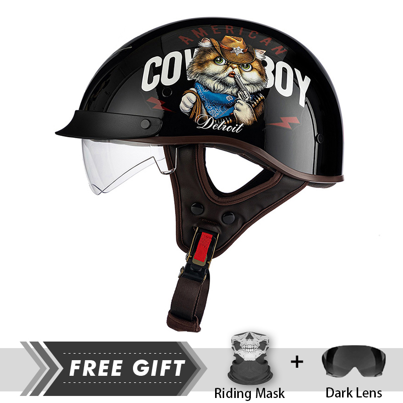 Motorcycle Gear In Store - Crash Headpiece Half Face Helmet uomo