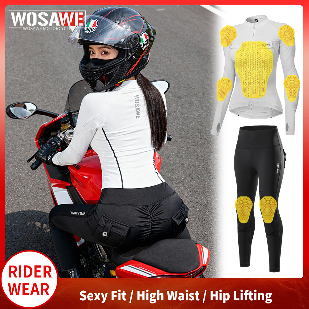 Motorcycle Gear Full Set - WOSAWE Completo Moto Donna: Giacca e