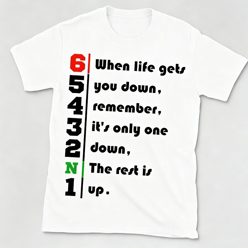 1N23456 T-shirt Grafica con Ci - Motorcycle Gear Quotes recensione e prezzo