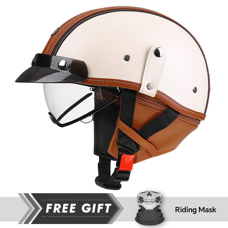 Casco mezza faccia retrò per a - Motorcycle Gear In Store recensione e prezzo