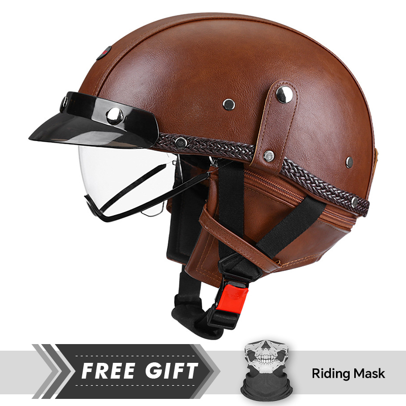 Casco mezza faccia retrò per a - Motorcycle Gear In Store recensione e prezzo